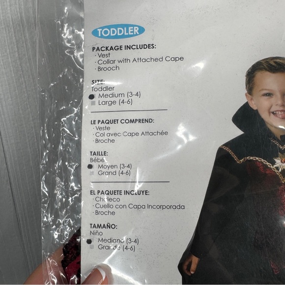 California Costumes Swanky Vampire Halloween Costume Black and Red - Picture 2 of 3
